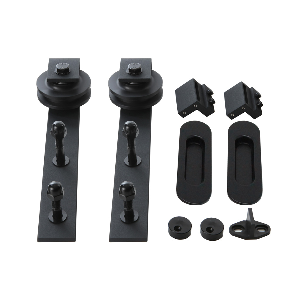 Henderson Rustic1 Door Fittings Kit (Max 100kg Door) - Black